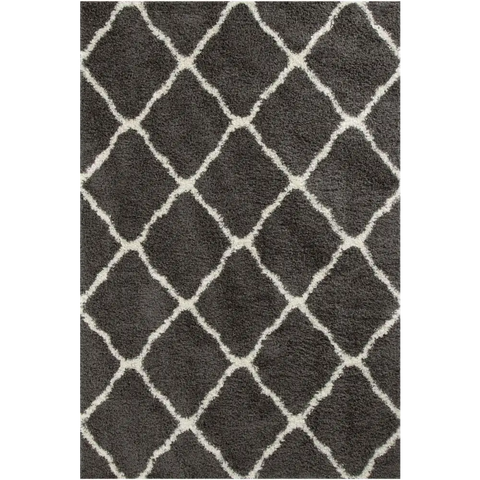 Moroccan Dark Grey Shaggy Rug | 740 - 60X110 cm - Rugs