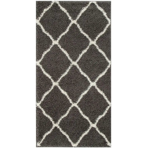 Moroccan Dark Grey Shaggy Rug | 740 - Rugs