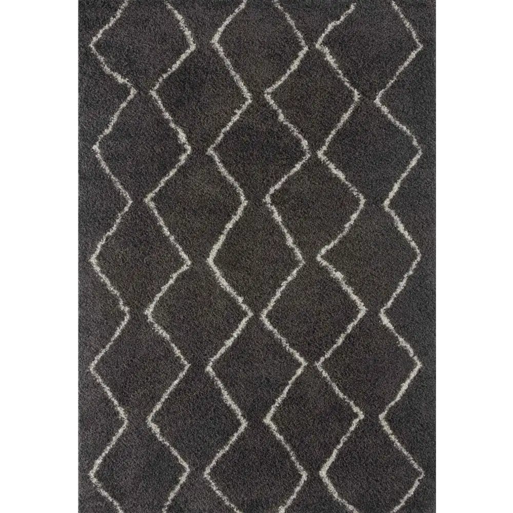 Moroccan Dark Grey Shaggy Rug | 840 - 60X110 cm - Rugs