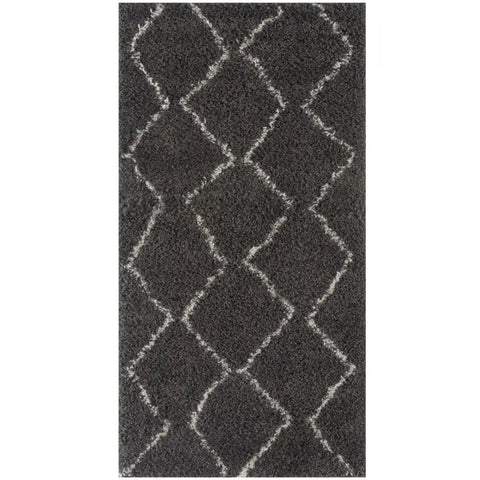 Moroccan Dark Grey Shaggy Rug | 840 - 80X150 cm - Rugs