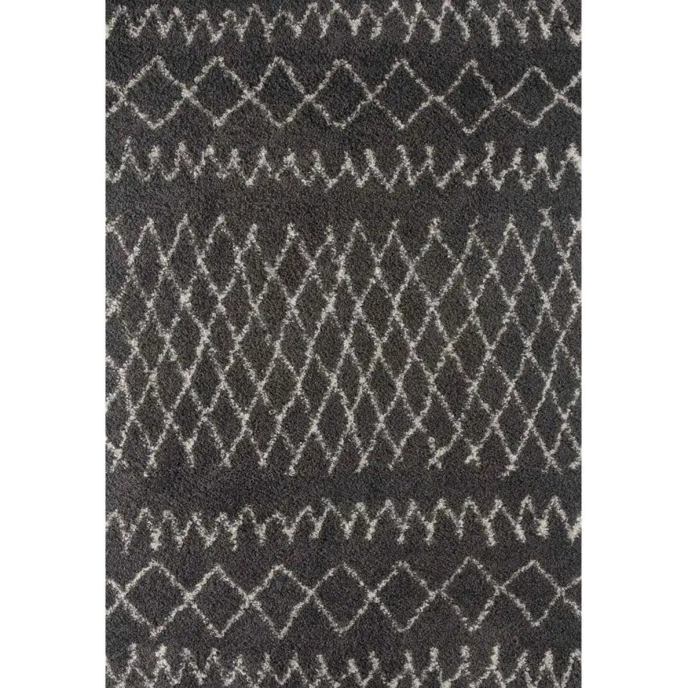 Moroccan Dark Grey Shaggy Rug | 940 - 60X110 cm - Rugs