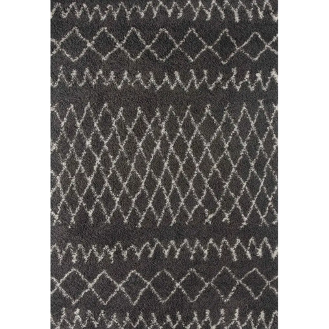 Moroccan Dark Grey Shaggy Rug | 940 - 60X110 cm - Rugs