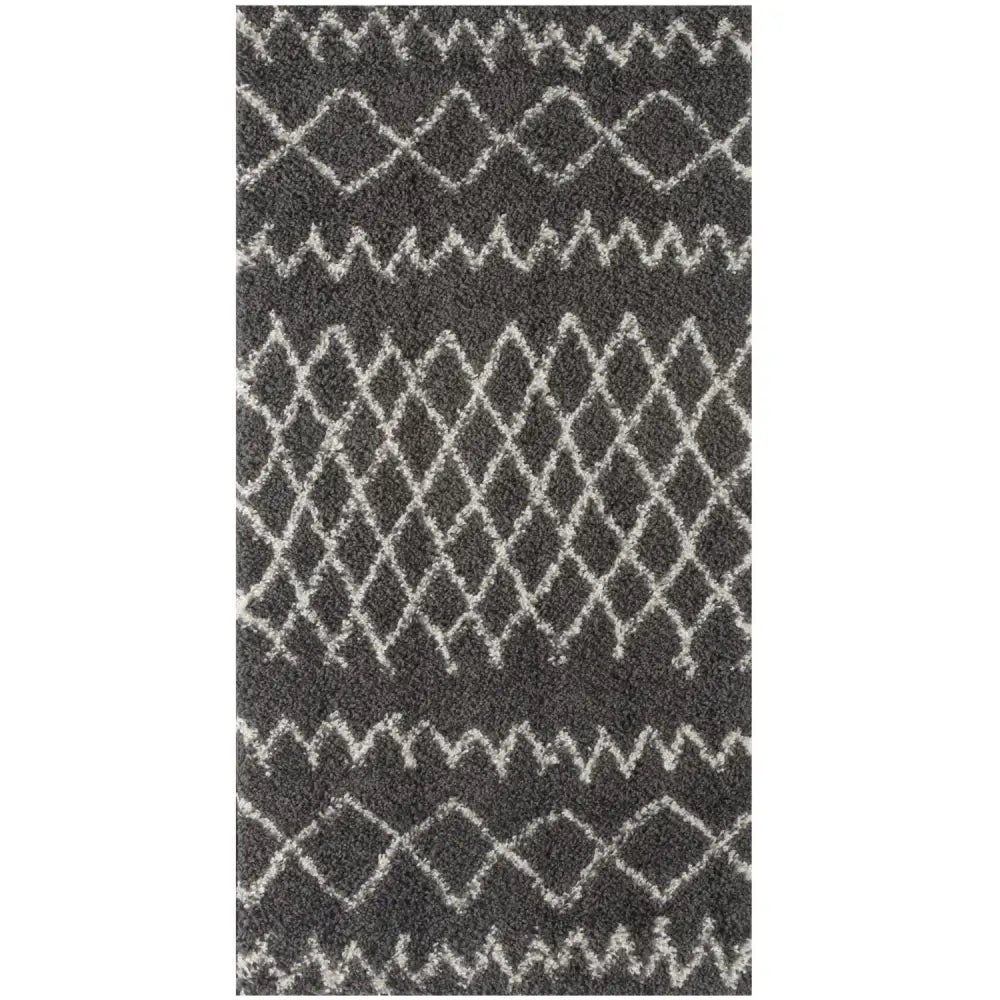 Moroccan Dark Grey Shaggy Rug | 940 - 80X150 cm - Rugs
