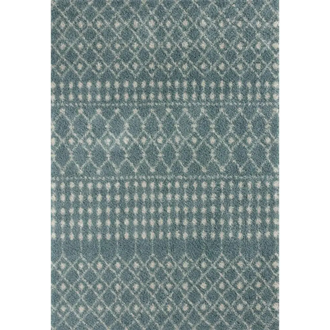 Moroccan Duck Egg Blue Shaggy Rug | 1050 - 60X110 cm - Rugs