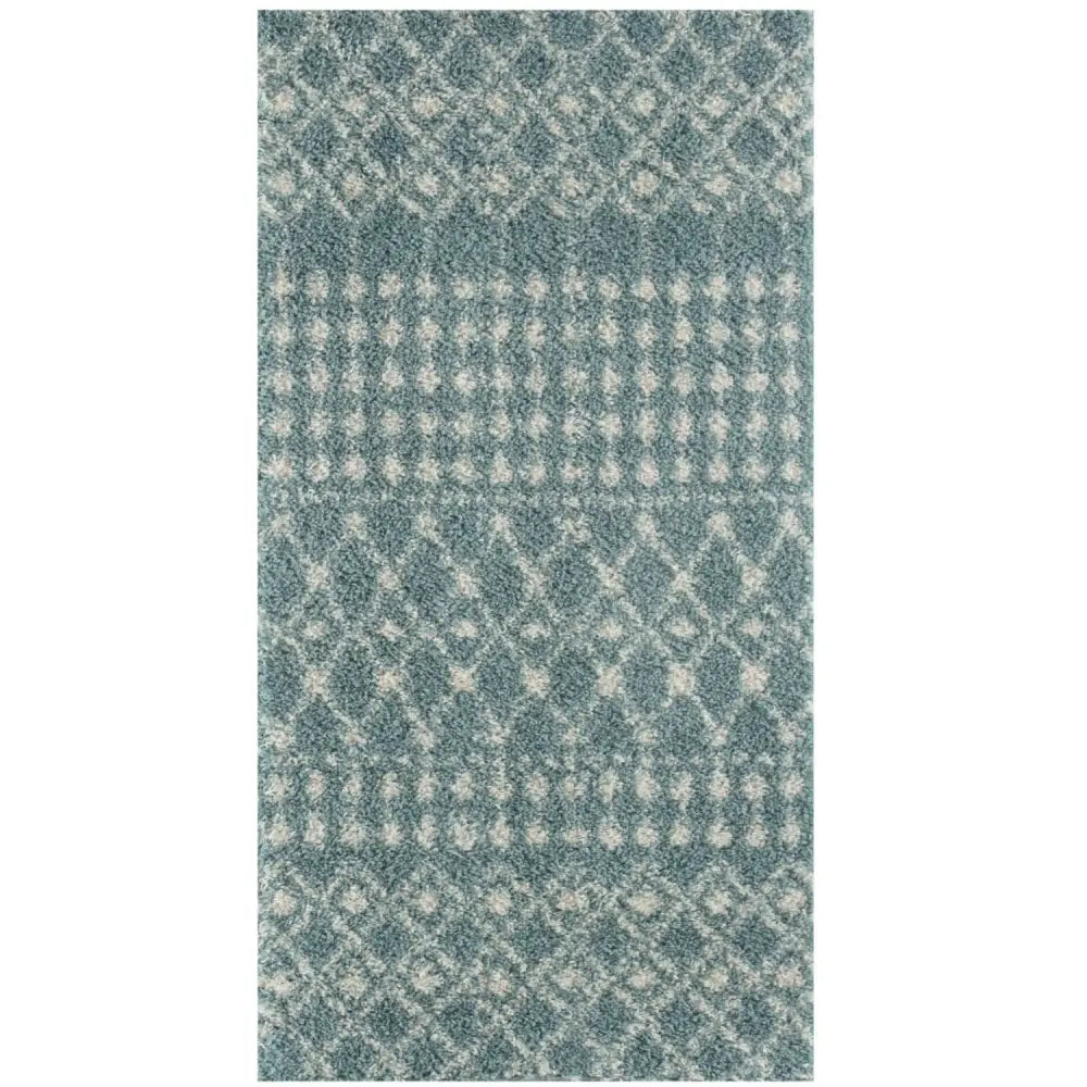 Moroccan Duck Egg Blue Shaggy Rug | 1050 - 80X150 cm - Rugs