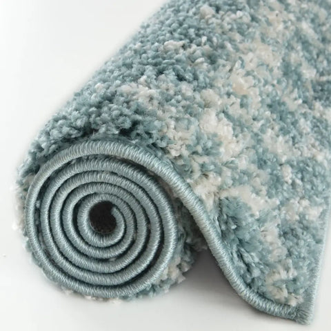 Moroccan Duck Egg Blue Shaggy Rug | 1050 - Rugs