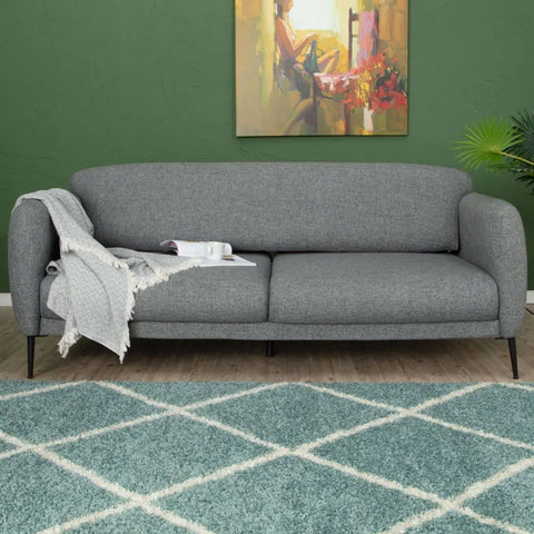 Moroccan Duck Egg Blue Shaggy Rug | 550 - Rugs