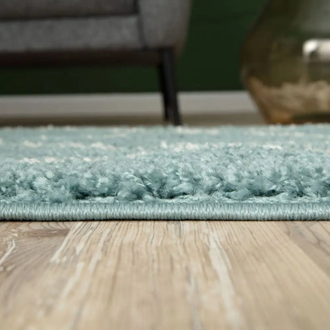 Moroccan Duck Egg Blue Shaggy Rug | 550 - Rugs