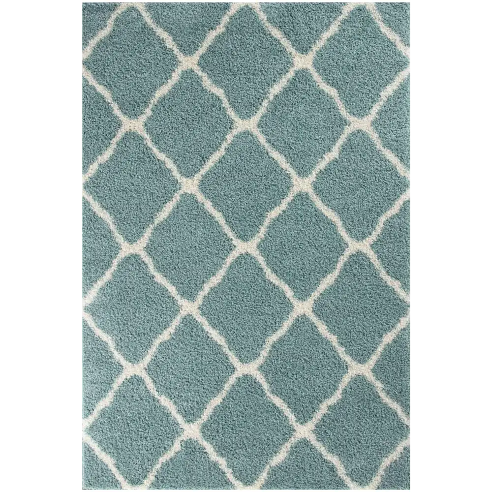 Moroccan Duck Egg Blue Shaggy Rug | 750 - 60X110 cm - Rugs
