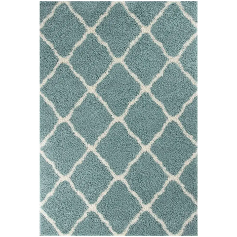 Moroccan Duck Egg Blue Shaggy Rug | 750 - 60X110 cm - Rugs