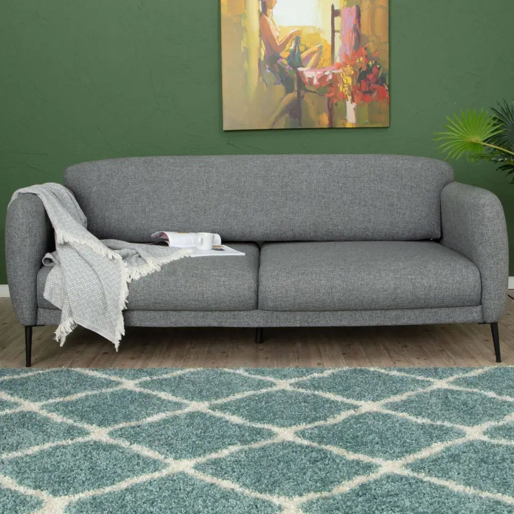 Moroccan Duck Egg Blue Shaggy Rug | 750 - Rugs