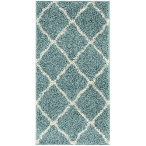Moroccan Duck Egg Blue Shaggy Rug | 750 - Rugs