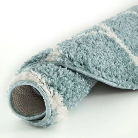 Moroccan Duck Egg Blue Shaggy Rug | 750 - Rugs