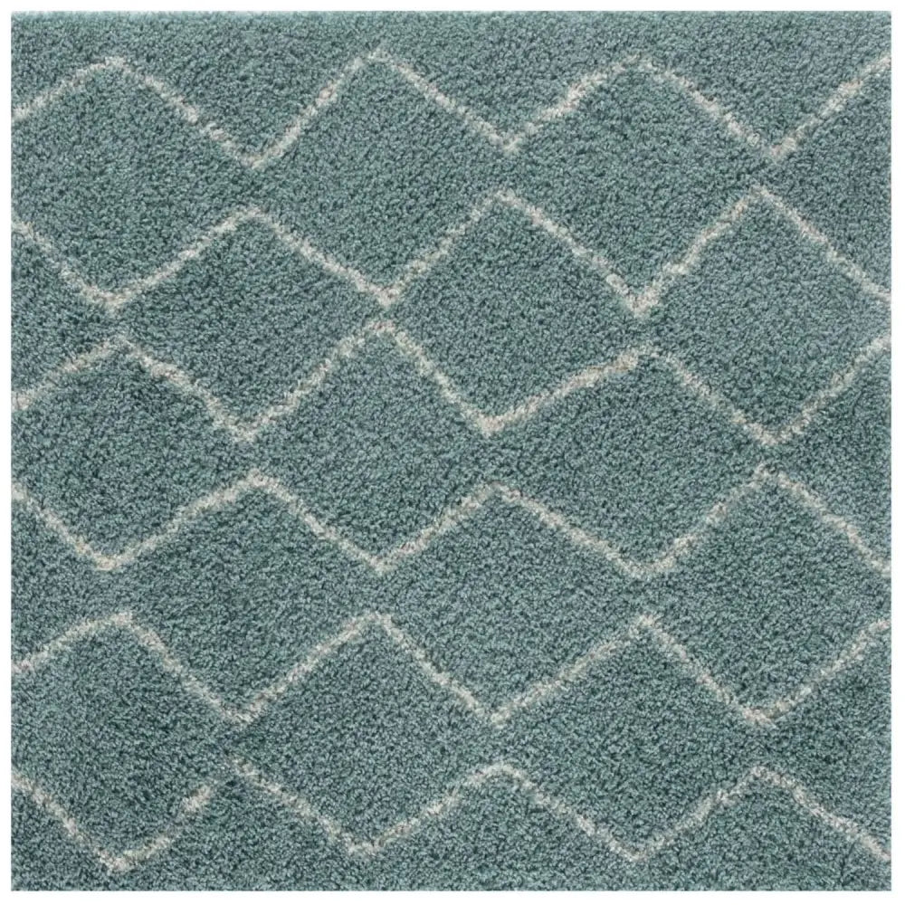 Moroccan Duck Egg Blue Shaggy Rug | 850 - 120X120 cm - Rugs