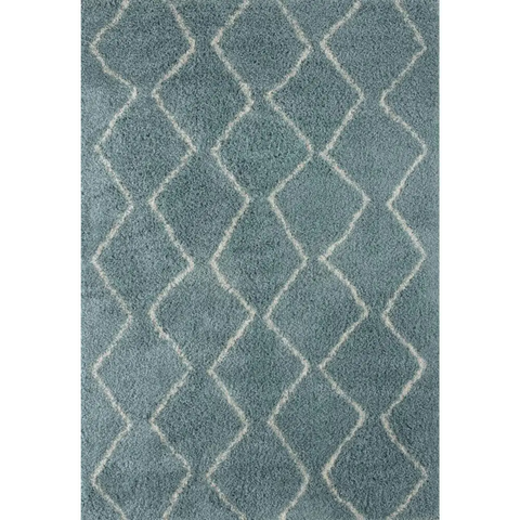 Moroccan Duck Egg Blue Shaggy Rug | 850 - 60X110 cm - Rugs