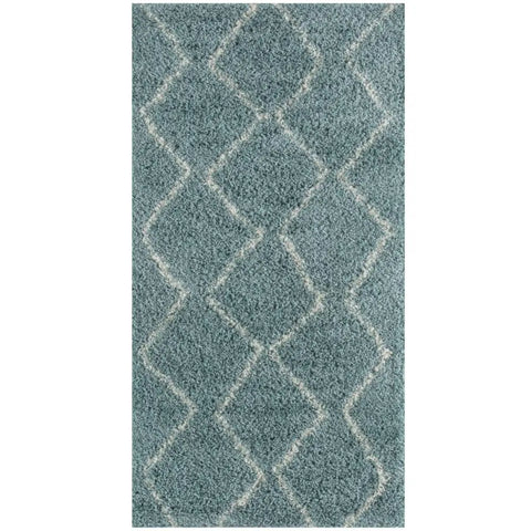 Moroccan Duck Egg Blue Shaggy Rug | 850 - 80X150 cm - Rugs