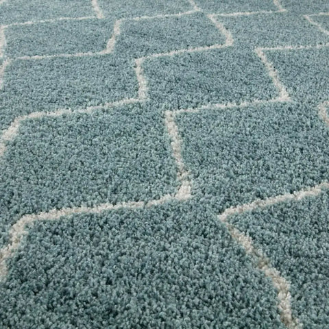 Moroccan Duck Egg Blue Shaggy Rug | 850 - Rugs