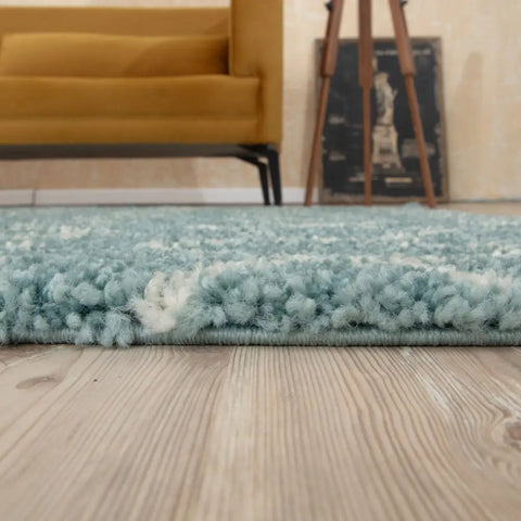 Moroccan Duck Egg Blue Shaggy Rug | 850 - Rugs