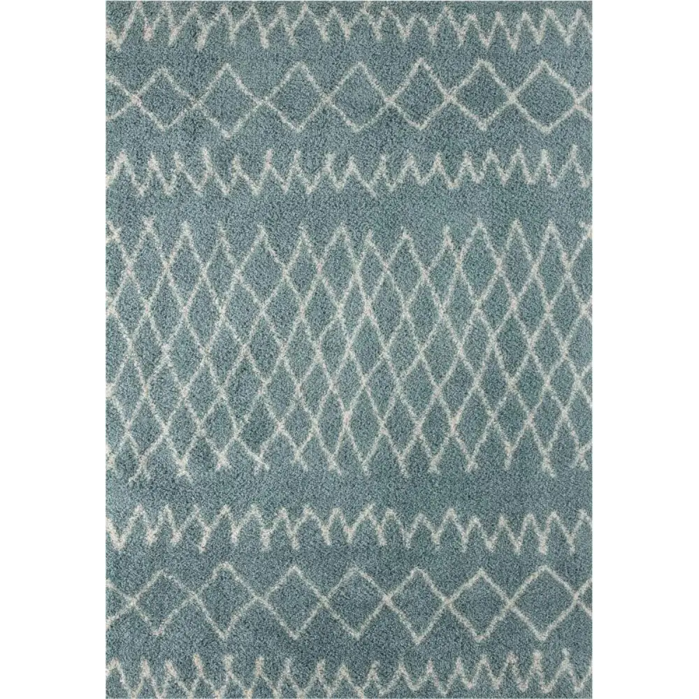 Moroccan Duck Egg Blue Shaggy Rug | 950 - 60X110 cm - Rugs