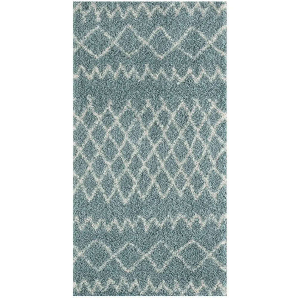 Moroccan Duck Egg Blue Shaggy Rug | 950 - 80X150 cm - Rugs