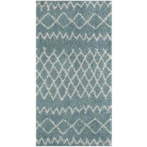 Moroccan Duck Egg Blue Shaggy Rug | 950 - 80X150 cm - Rugs
