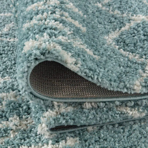 Moroccan Duck Egg Blue Shaggy Rug | 950 - Rugs