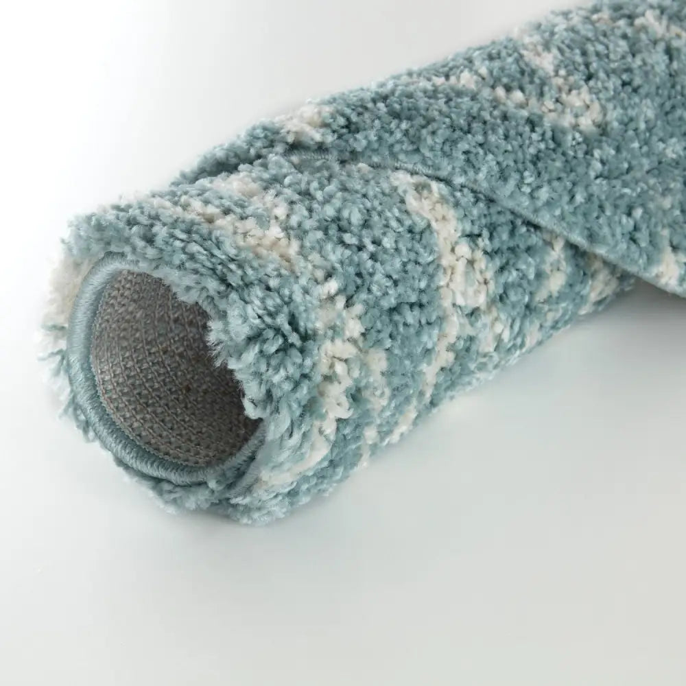 Moroccan Duck Egg Blue Shaggy Rug | 950 - Rugs