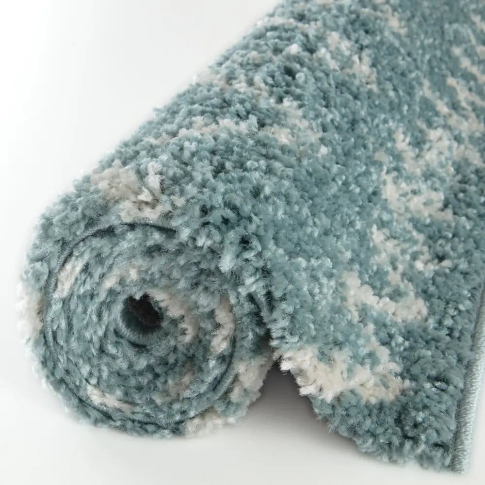 Moroccan Duck Egg Blue Shaggy Rug | 950 - Rugs