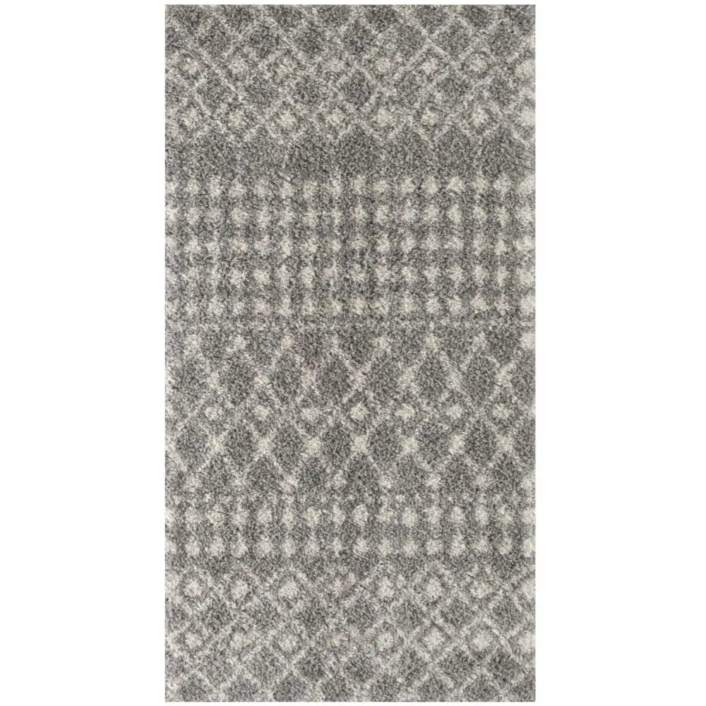 Moroccan Grey Shaggy Rug | 1010 - 80X150 cm - Rugs