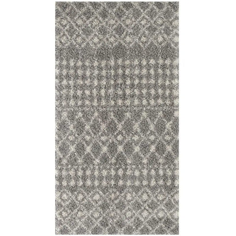 Moroccan Grey Shaggy Rug | 1010 - 80X150 cm - Rugs