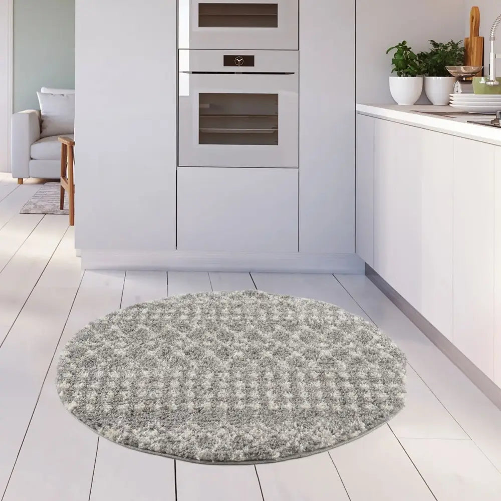 Moroccan Grey Shaggy Rug | 1010 - Rugs