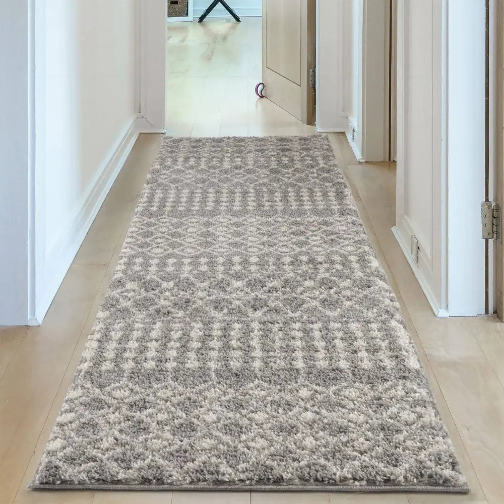 Moroccan Grey Shaggy Rug | 1010 - Rugs