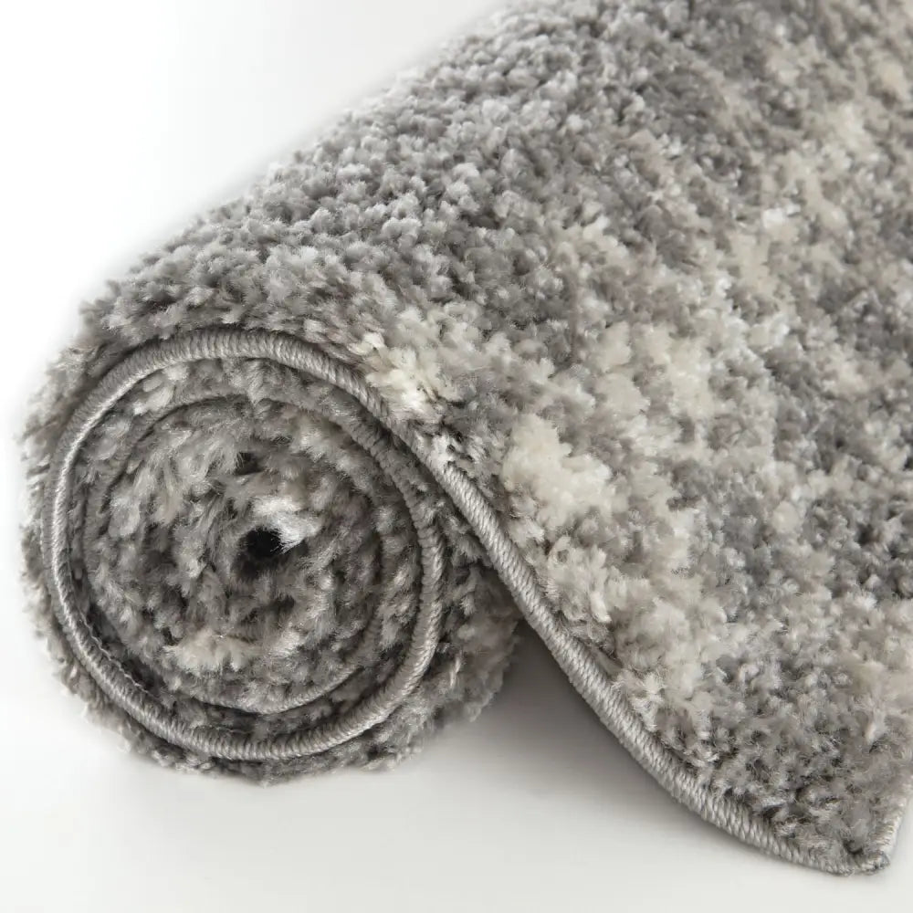 Moroccan Grey Shaggy Rug | 1010 - Rugs