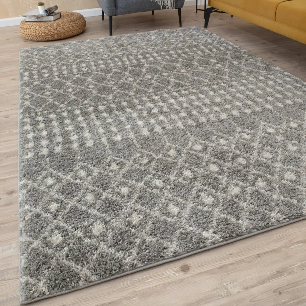 Moroccan Grey Shaggy Rug | 1010 - Rugs