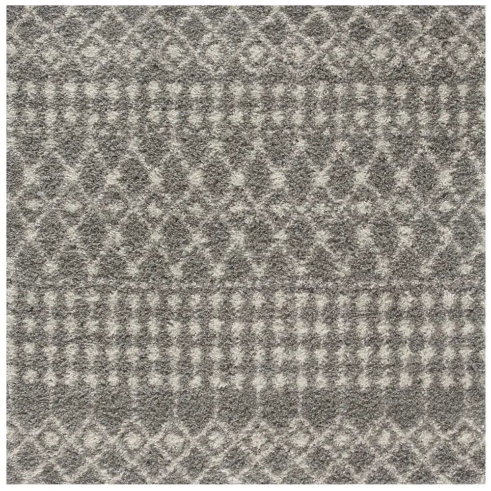 Moroccan Grey Shaggy Rug | 1010 - Rugs