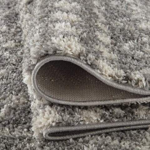 Moroccan Grey Shaggy Rug | 1010 - Rugs