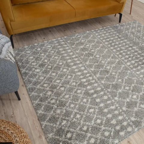 Moroccan Grey Shaggy Rug | 1010 - Rugs