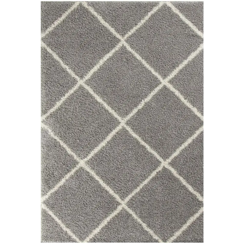 Moroccan Grey Shaggy Rug | 510 - 60X110 cm - Rugs