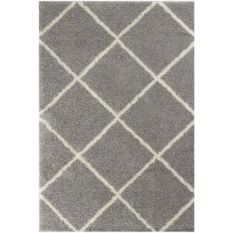 Moroccan Grey Shaggy Rug | 510 - 60X110 cm - Rugs