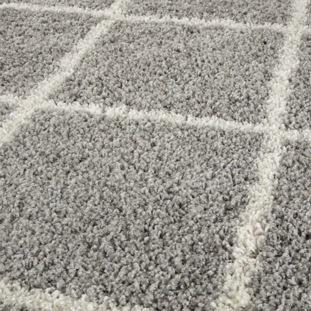 Moroccan Grey Shaggy Rug | 510 - Rugs