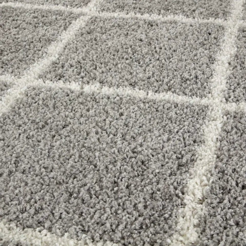 Moroccan Grey Shaggy Rug | 510 - Rugs