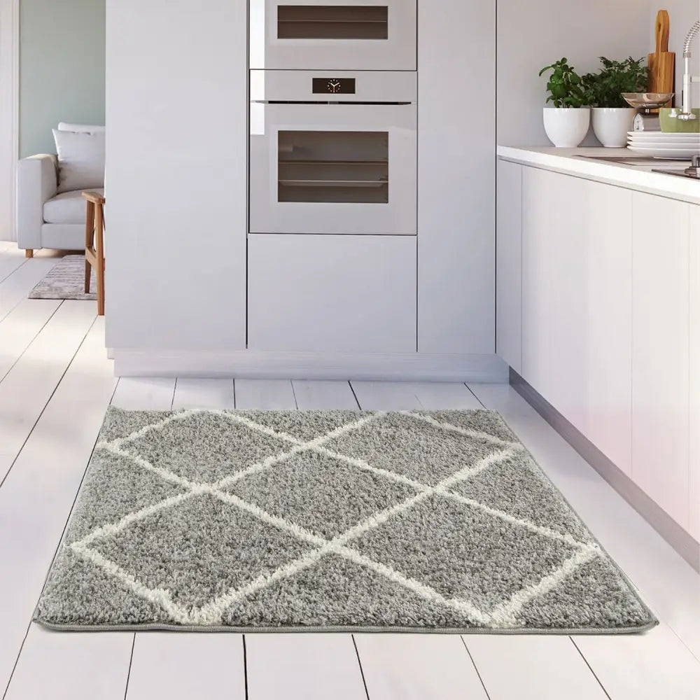 Moroccan Grey Shaggy Rug | 510 - Rugs