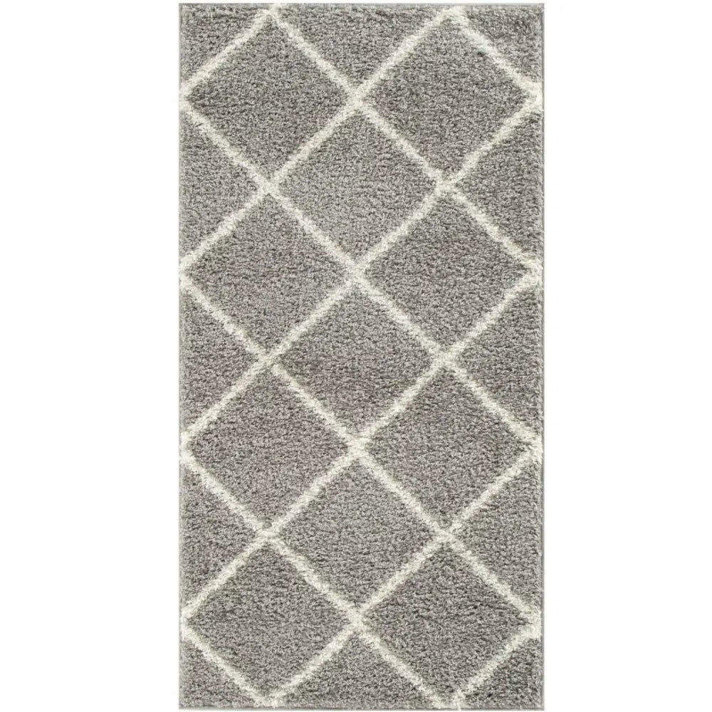 Moroccan Grey Shaggy Rug | 510 - Rugs