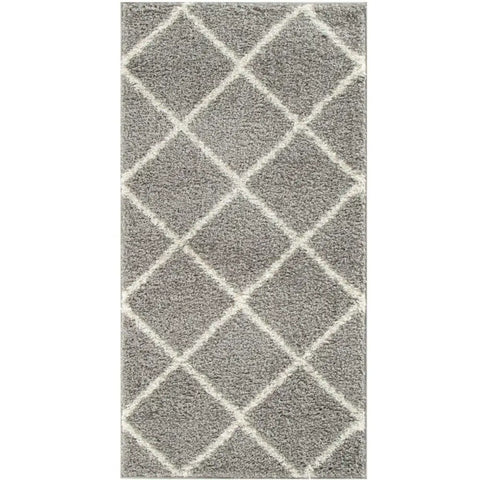 Moroccan Grey Shaggy Rug | 510 - Rugs