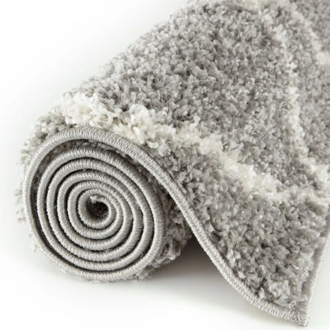 Moroccan Grey Shaggy Rug | 510 - Rugs