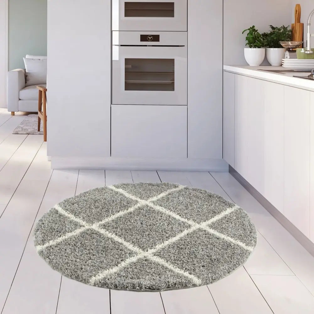 Moroccan Grey Shaggy Rug | 510 - Rugs