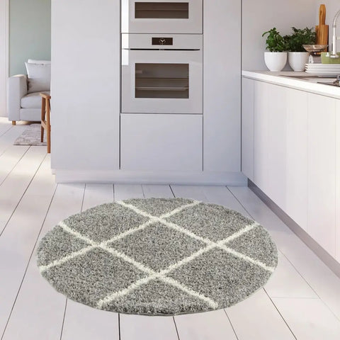 Moroccan Grey Shaggy Rug | 510 - Rugs