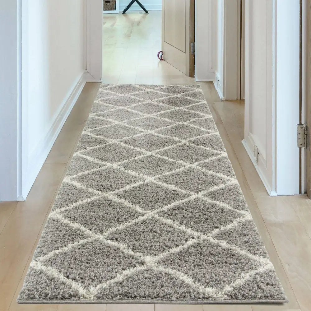 Moroccan Grey Shaggy Rug | 510 - Rugs