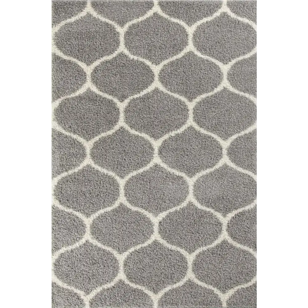 Moroccan Grey Shaggy Rug | 610 - 60X110 cm - Rugs