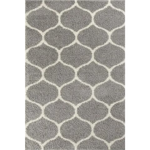 Moroccan Grey Shaggy Rug | 610 - 60X110 cm - Rugs